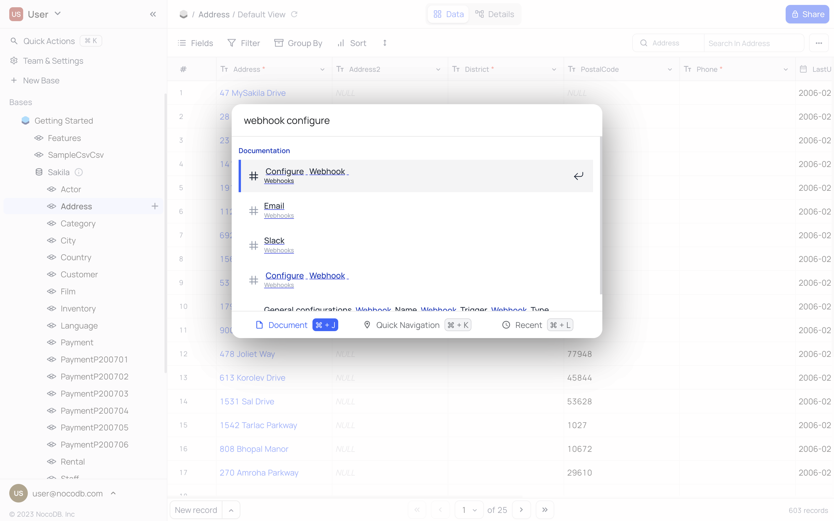 Search in Docs